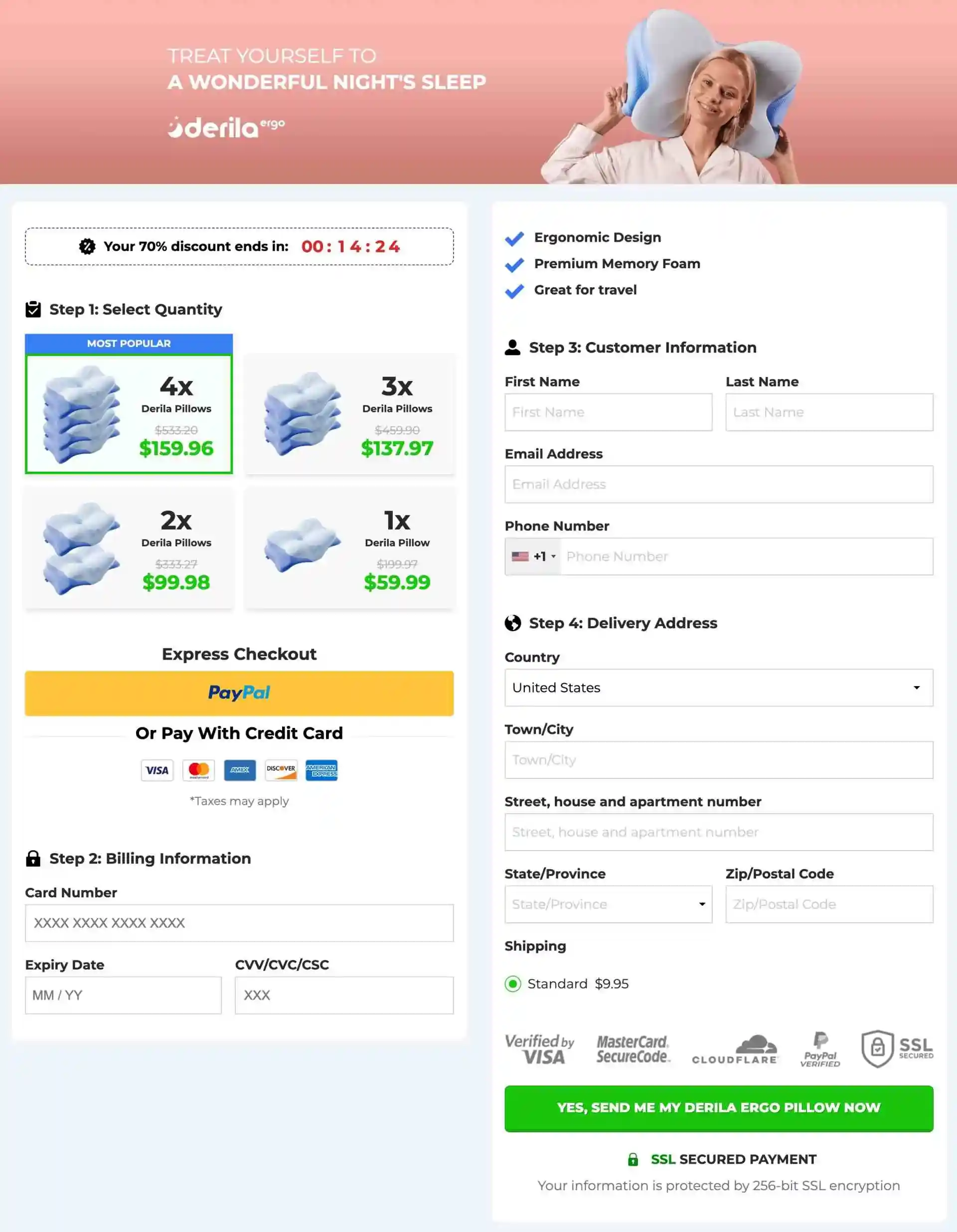 Derila Ergo Secure Checkout — Official Order Page